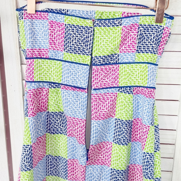 Vineyard Vines Aurora Whale Patchwork Print Strapless Tube Sheath‎ Dress 2 - Picture 8 of 11